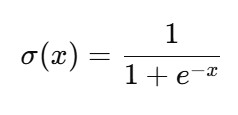 Picture showing the formula of the sigmoid function